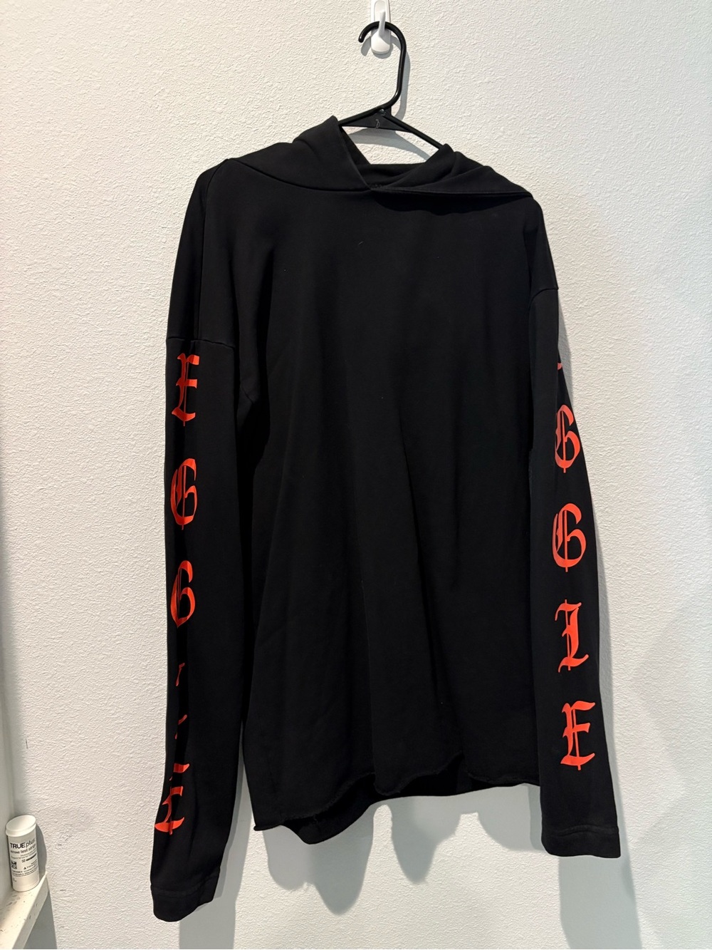 Eggie Discontinued Korean Black Oversized Hoodie
